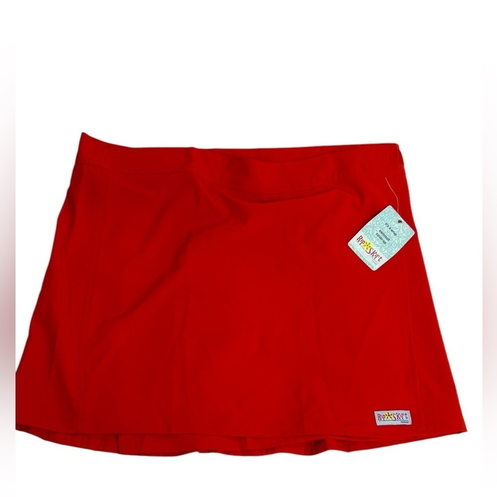 RipSkirt Hawaii Wrap Skirt Womens Large Poppy Red 17” Beachwear Mini Skirt NWT